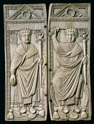 Diptychon von Boethius (480-524) Konsul im Jahr 487 n. Chr.